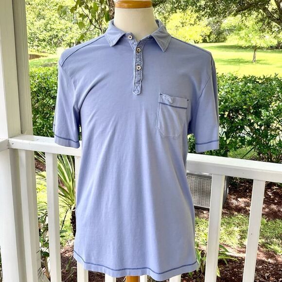 Tommy Bahama Periwinkle Blue Casual Pocket Polo Shirt. Medium. - Picture 1 of 7
